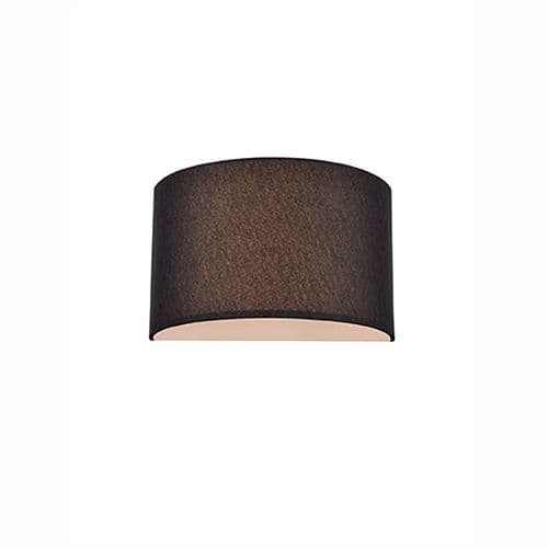 1 Light Wall Bracket With Flush Black Linen Shade With Top And Base Cover GSBWB141/1187