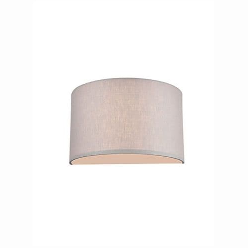 1 Light Wall Bracket With Flush Grey Linen Shade With Top And Base Cover GSBWB141/1189