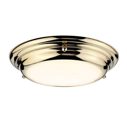 Welland 1 Light Mini LED Flush Light - Polished Brass WELLAND-F-S-PB