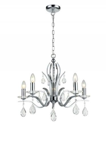 Willow 5 Light Chandelier Chrome with Crystal GSBFL2403-5