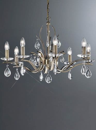 Willow 8 Light Chandelier Bronze With Crystal GSBFL2299/8