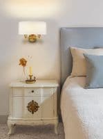 Windsor 2lt Wall Light Aged Brass GSBFL2493-2