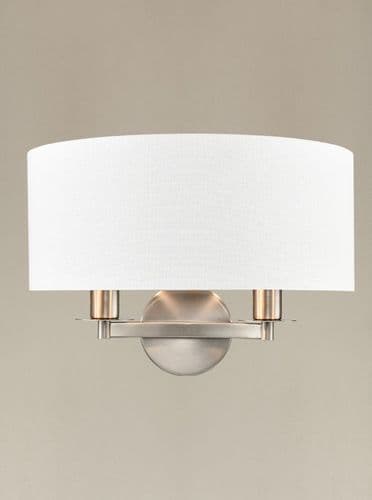 Windsor 2lt Wall Light Satin Nickel GSBFL2492-2