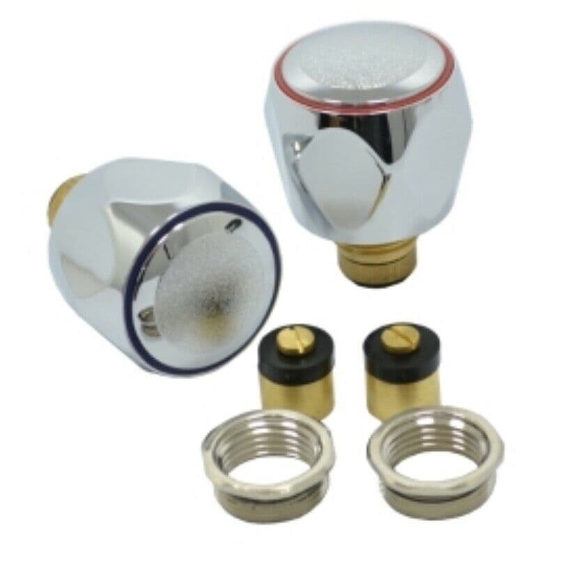4TRADE basin / sink tap conversion kit Repair heads hot and cold 281904