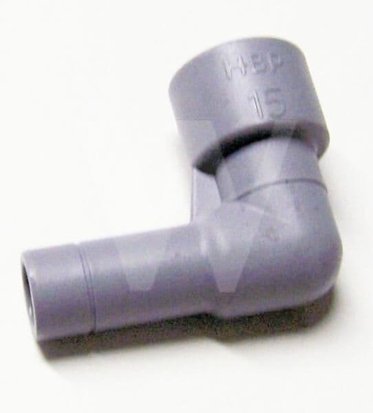 5 x Hep2O Slimline 22mm single socket elbows Hep20 push fit stem elbow bend