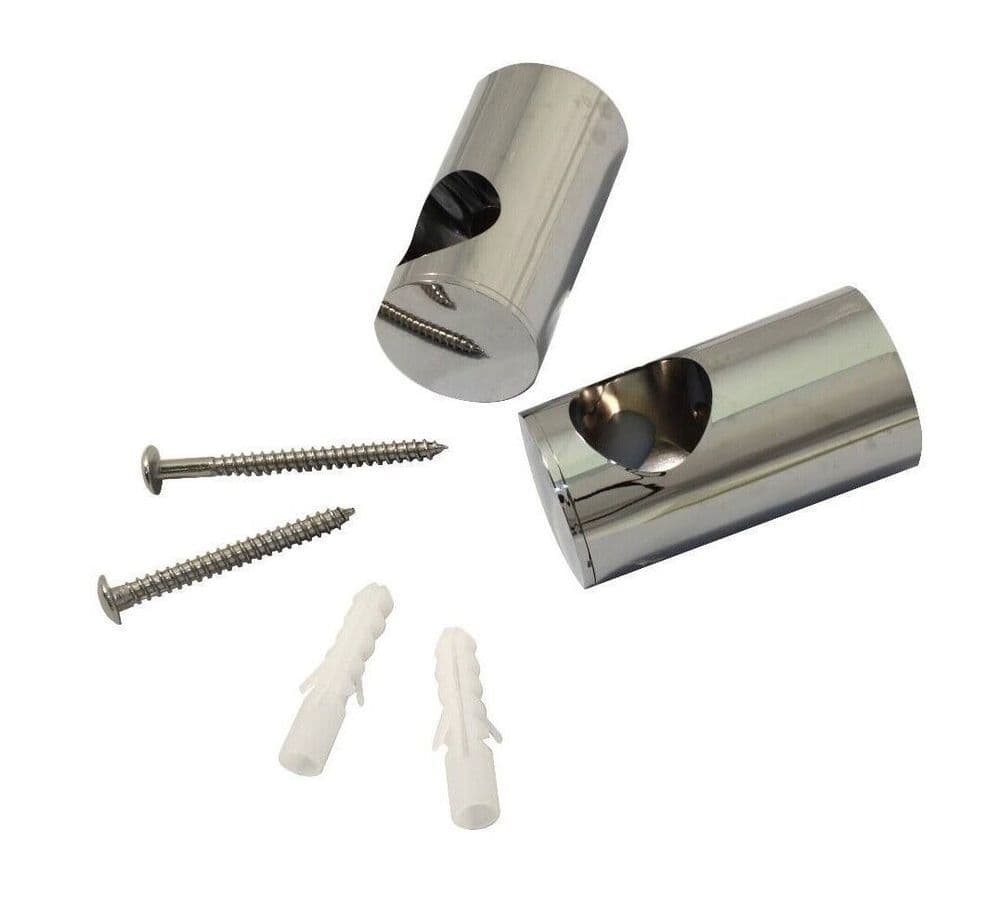 Aqualisa Quartz shower rail end brackets for 25mm diameter riser rail