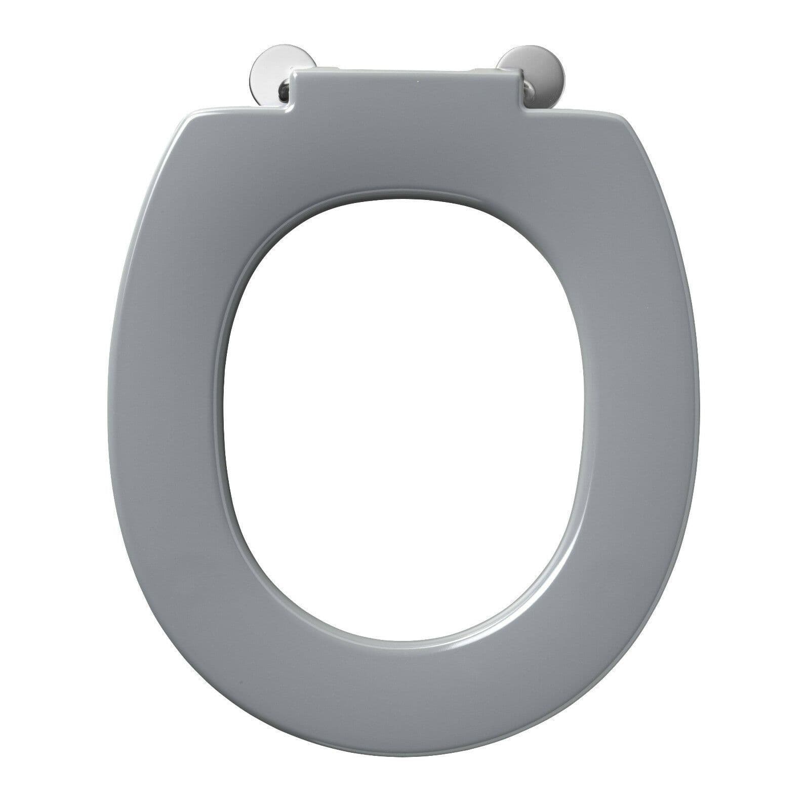 Armitage Shanks Contour 21 grey toilet seat and retaining buffers Top