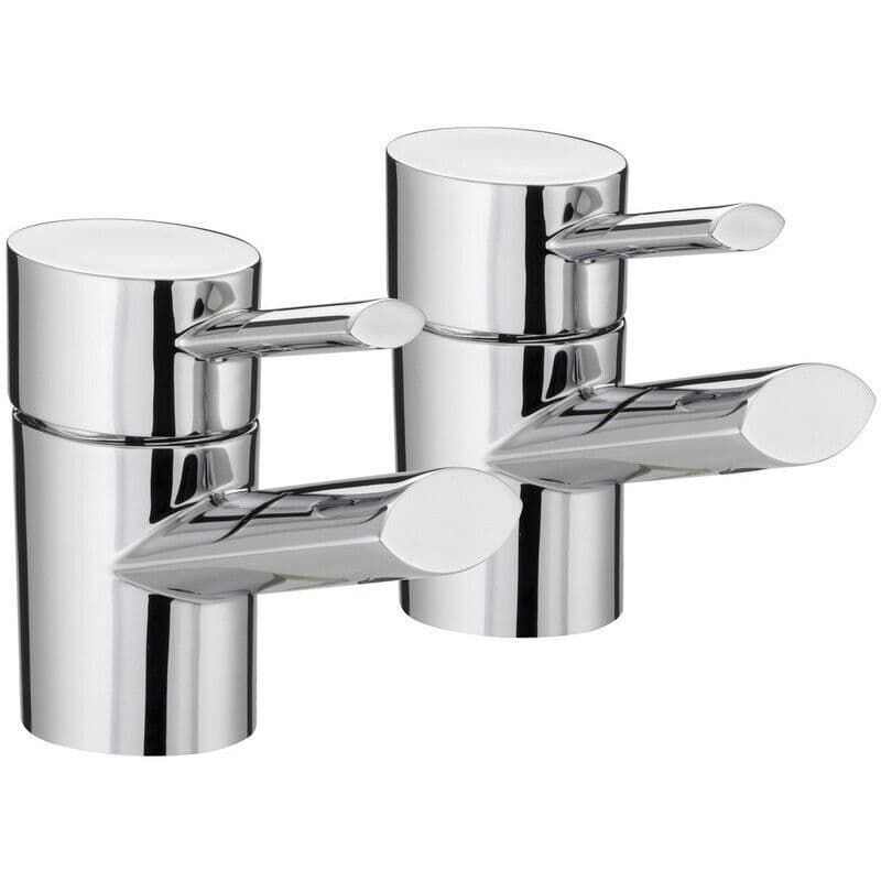 Bristan Oval bath tap pair in chrome Quarter turn taps BNIB OL3/4C OL 3/4 C