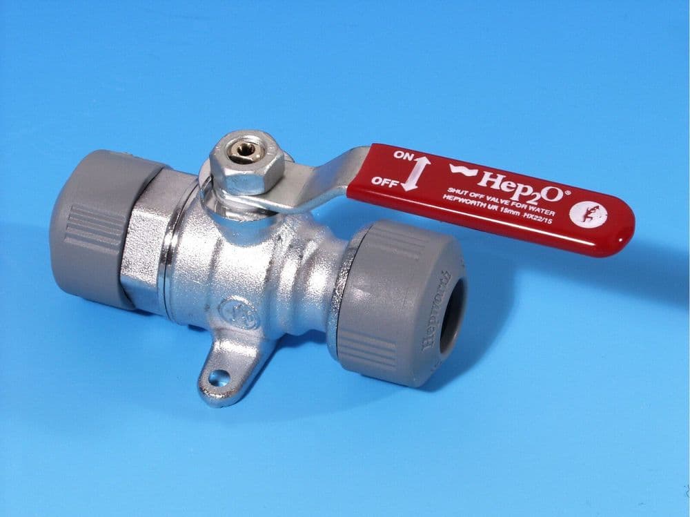 Hepworth Hep2O 22mm brass ball valve Push fit ball valve Hep20 HX22/22GY