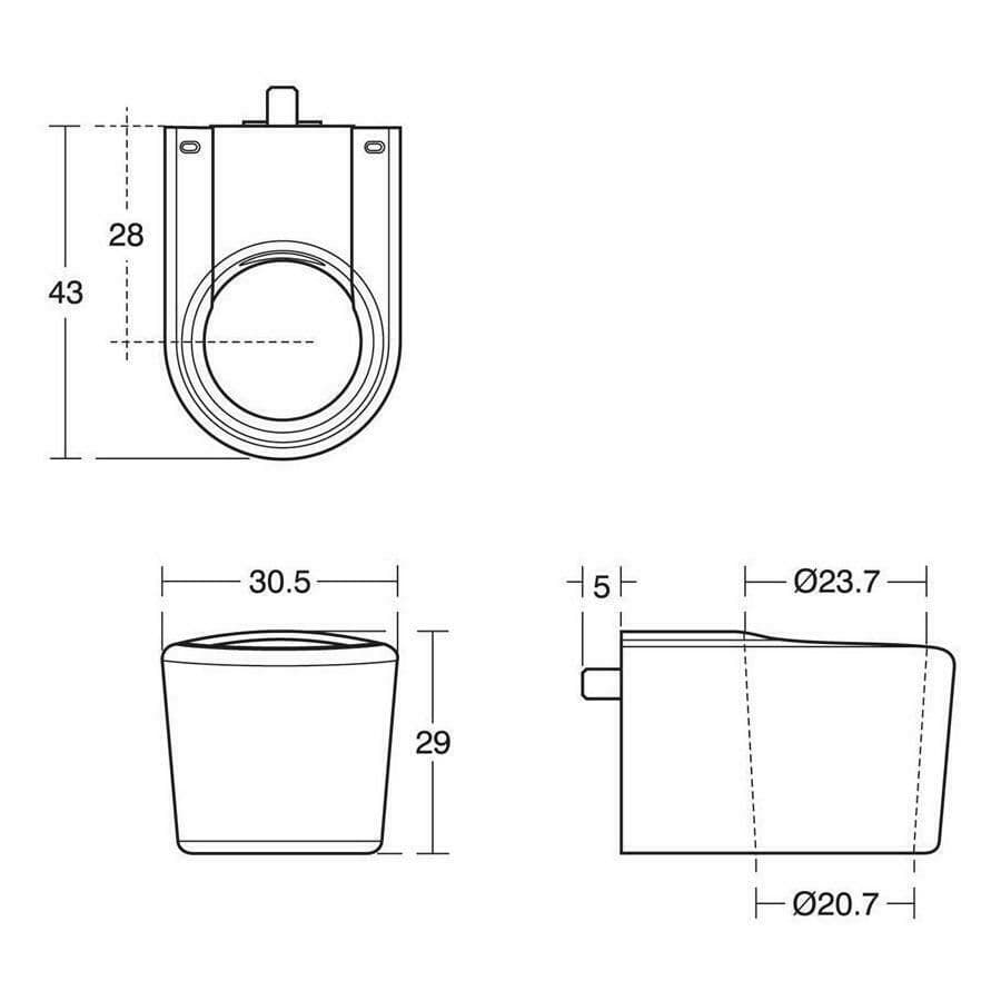 Ideal Standard B1364AA category 5 shower hose retaining bracket Wall