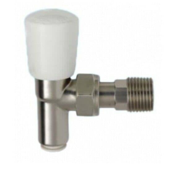 Myson Matchmate 10mm angled push fit lockshield radiator valve MM10LANPF