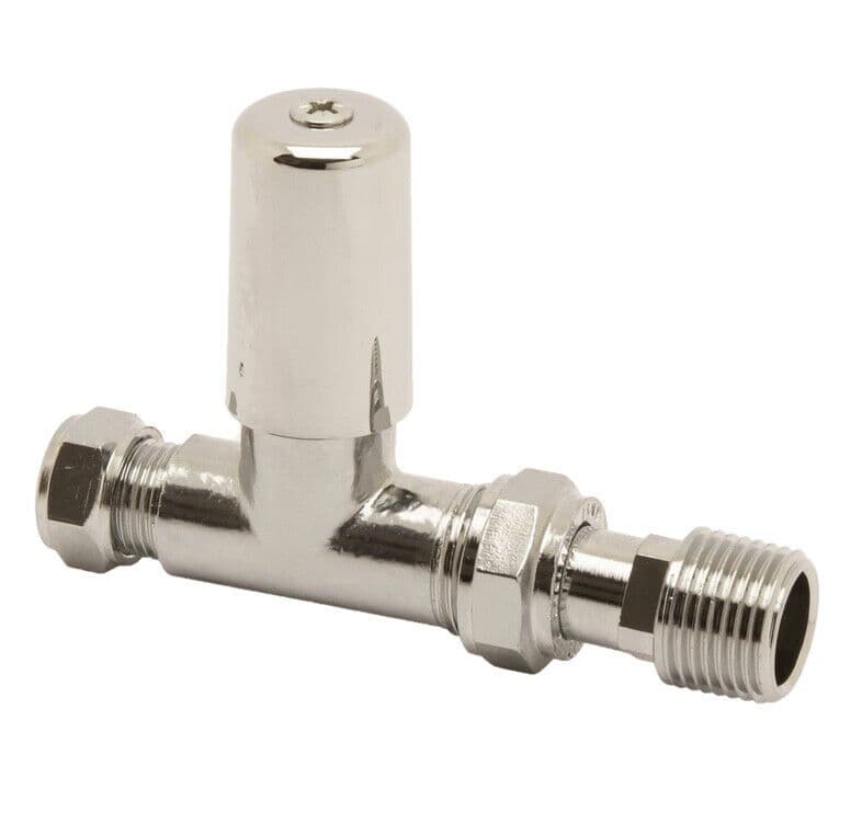 Pegler Terrier 15mm straight lockshield towel rail radiator valve