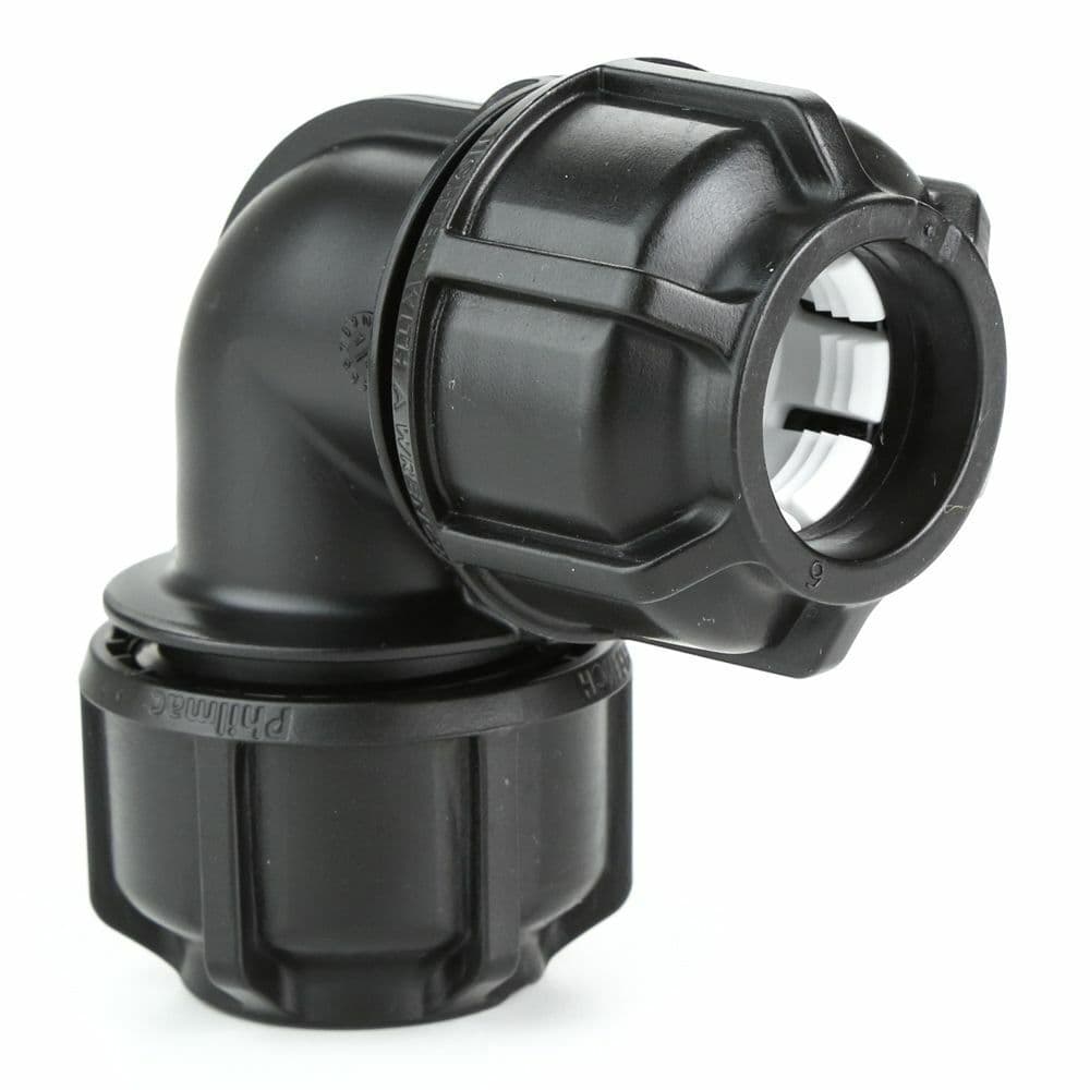 Philmac 63mm elbow / bend for blue MDPE water pipe Compression fitting