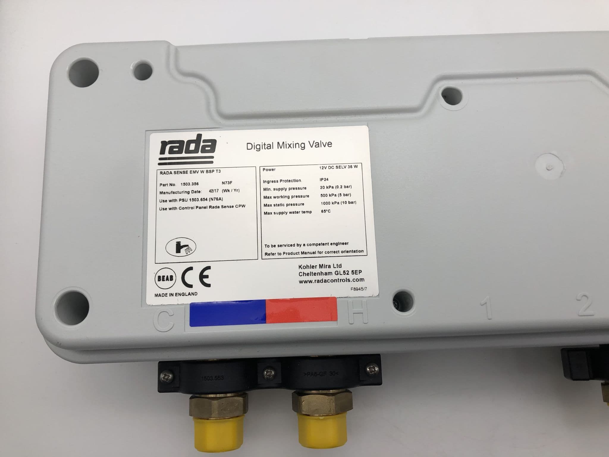 Rada Sense electronic digital mixing valve for basin tap EMV W BSP T3