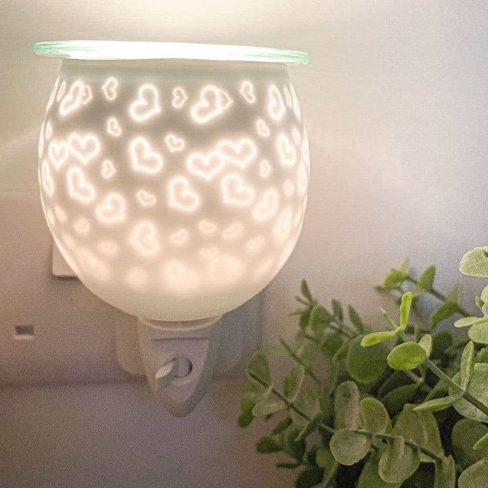 Satin Hearts Electric Plug In Wax Melt Burner