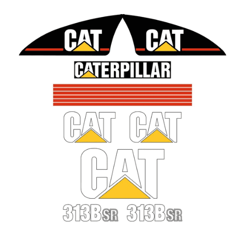 CAT 313B SR Excavator Decal Set