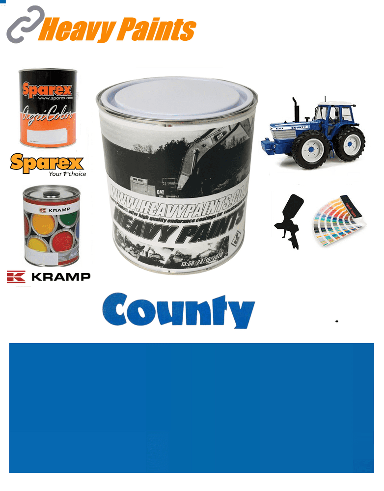 Ford County Tractor Blue Enamel Paint 1 Litre Tin
