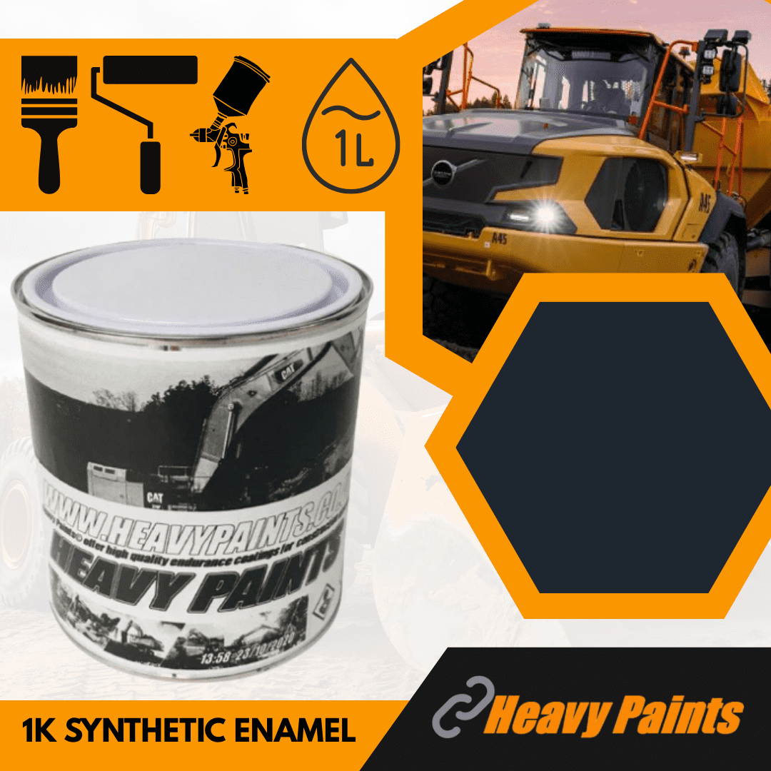 Hitachi ZX Cab Dark Grey Enamel Paint 1 Litre Tin