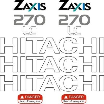 Hitachi ZX270-1 LC Excavator Decal Set