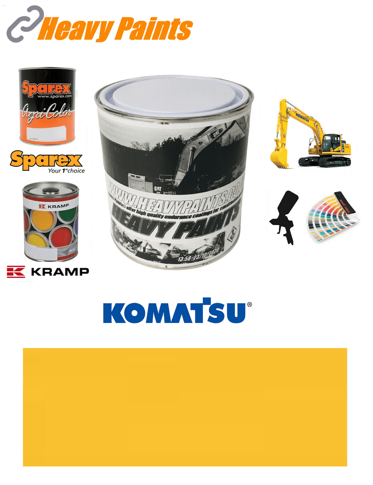 Komatsu Yellow Enamel Paint 1 Litre Tin