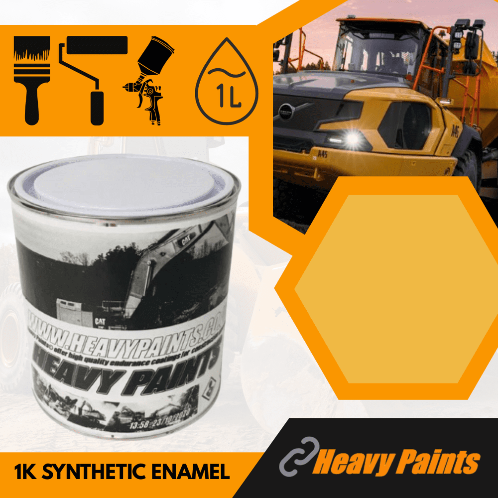 Liebherr Digger Yellow Enamel Paint 1 Litre Tin