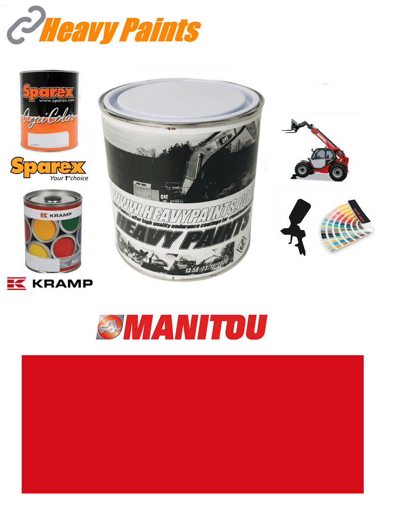 Manitou Telehandler Red Enamel Paint 1 Litre Tin