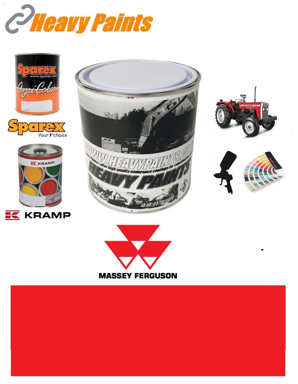 Massey Ferguson Red Enamel Paint 1 Litre Tin