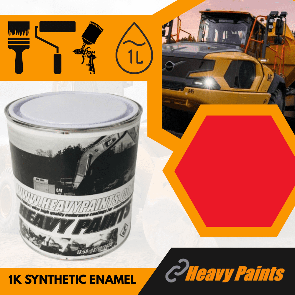 Takeuchi Red Enamel Paint 1 Litre Tin