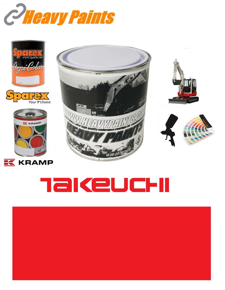 Takeuchi Red Enamel Paint 1 Litre Tin