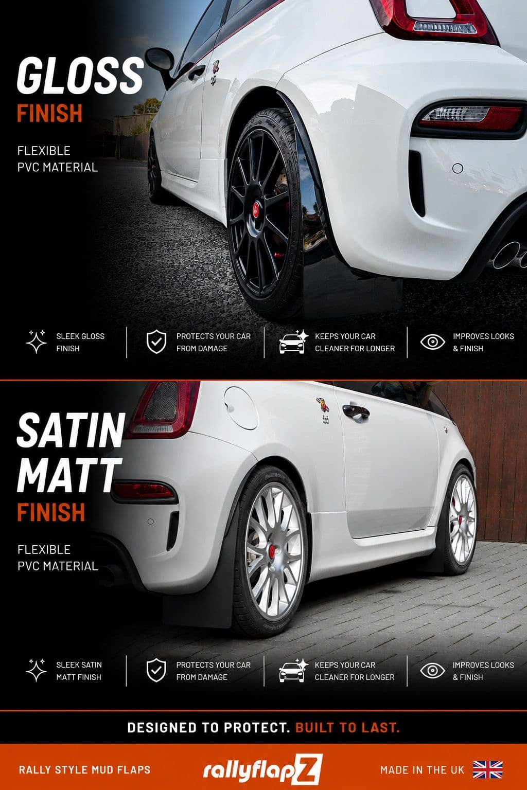 Gloss vs Satin-Matt Rally Style Mud Flaps | Which Finish is Right for You?