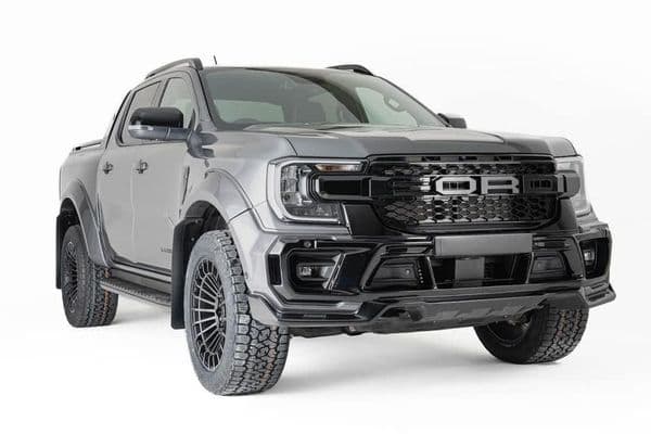 Extended Arch Mud Flaps to fit FORD RANGER 2023+  BLACK