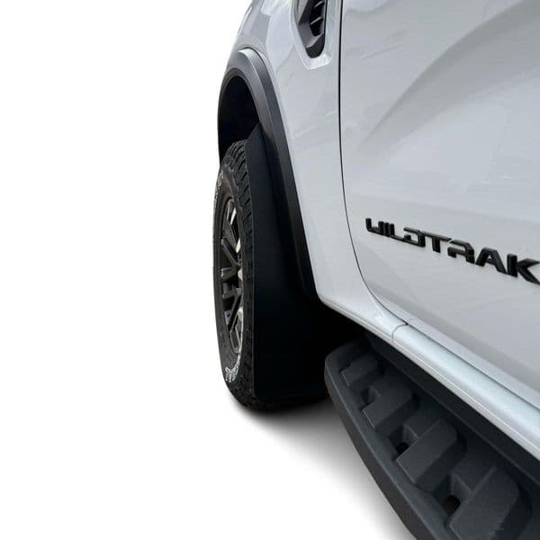 Extended Arch Mud Flaps to fit FORD RANGER Wildtrak X & Tremor ONLY 2023+   BLACK
