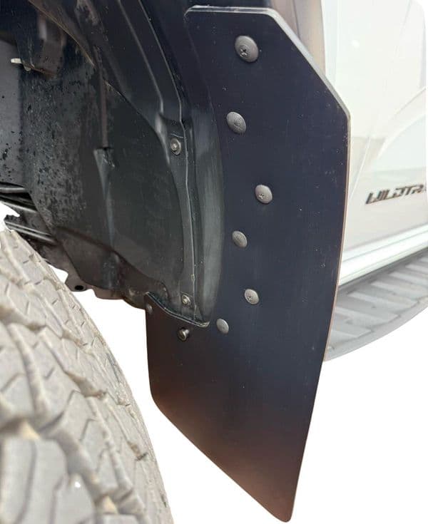 Extended Arch Mud Flaps to fit FORD RANGER Wildtrak X & Tremor ONLY 2023+   BLACK