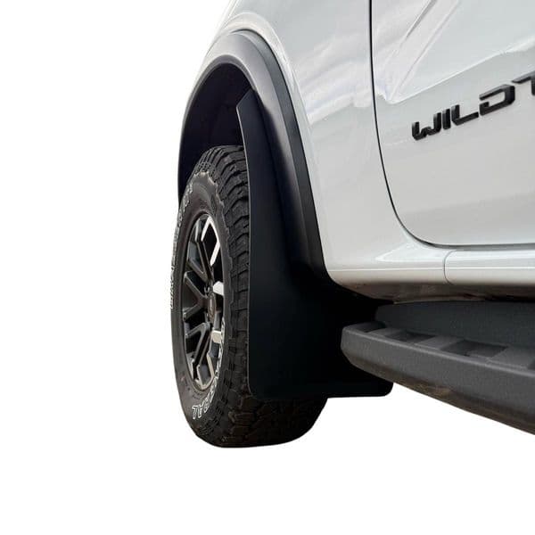 Extended Arch Mud Flaps to fit FORD RANGER Wildtrak X & Tremor ONLY 2023+   BLACK
