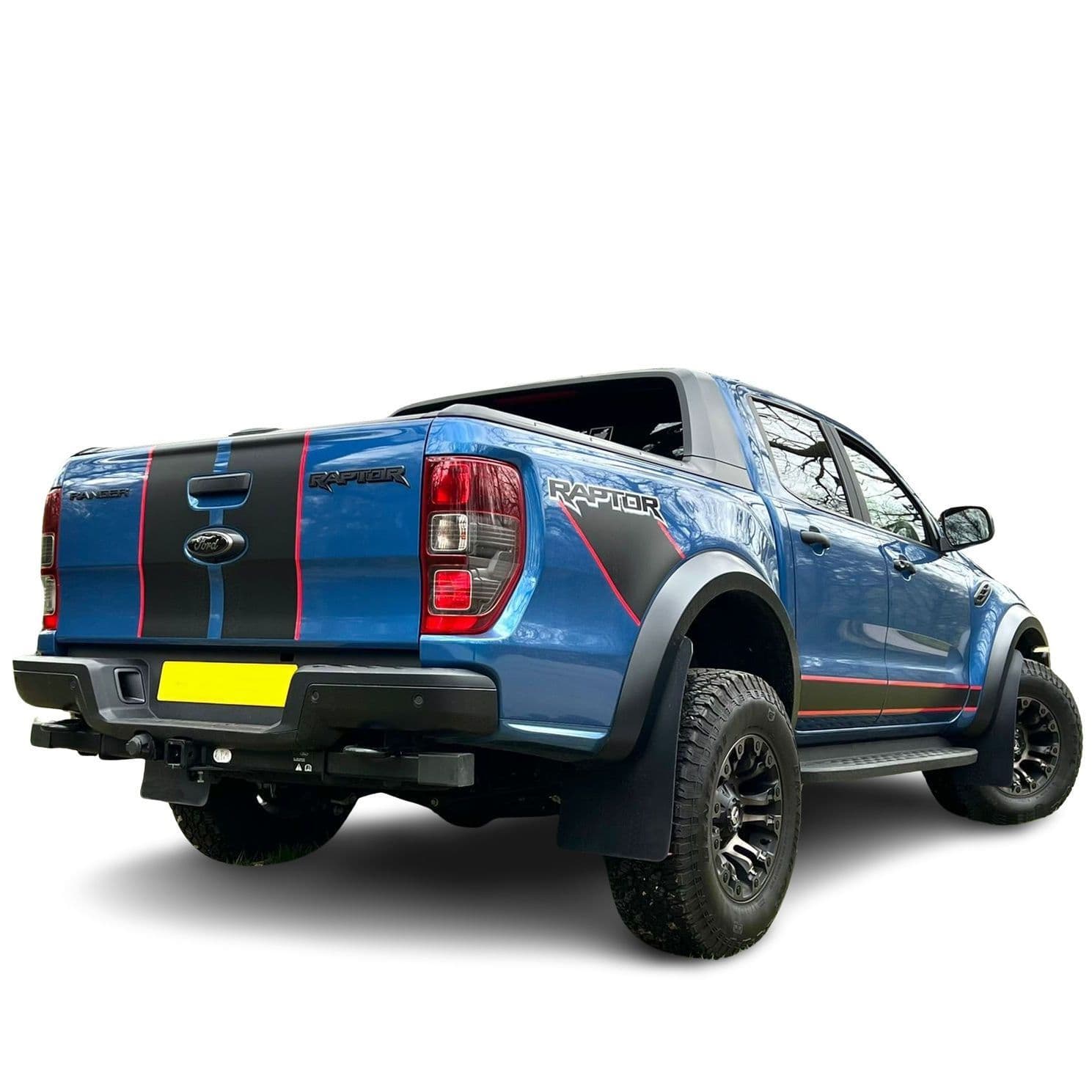Extra WIDE Mud Flaps to fit FORD RANGER RAPTOR - BLACK