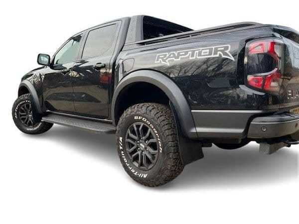 Extra WIDE Mud Flaps to fit FORD RANGER RAPTOR - BLACK