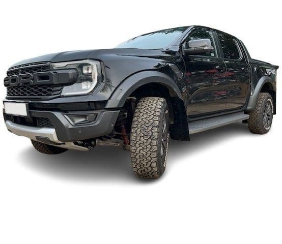 Extra WIDE Mud Flaps to fit FORD RANGER RAPTOR - BLACK