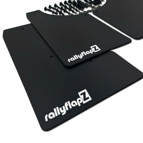 rallyflapZ | Mud Flaps to fit ABARTH 500, 595, 695 2008+ BLACK (All Options)