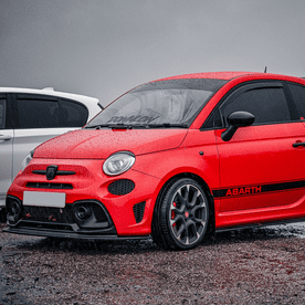 rallyflapZ | Mud Flaps to fit ABARTH 500, 595, 695 2008+ BLACK (All Options)
