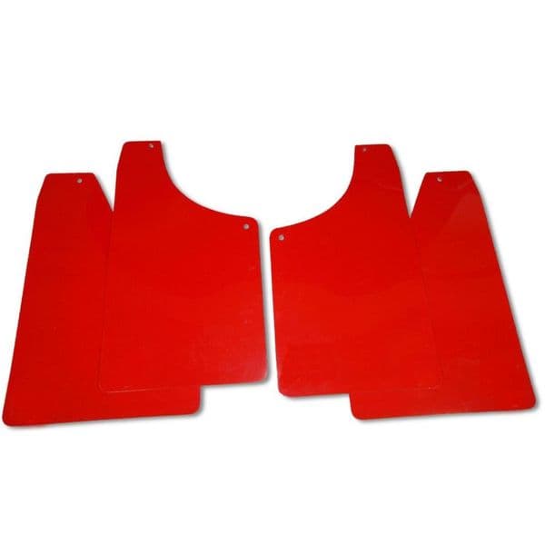 rallyflapZ | Mud Flaps to fit ABARTH 500, 595, 695 2008+ RED (All Options)
