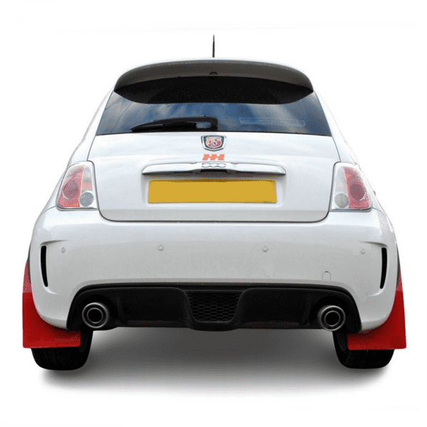 rallyflapZ | Mud Flaps to fit ABARTH 500, 595, 695 2008+ RED (All Options)