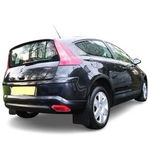 rallyflapZ | Mud Flaps  to fit Citroen C4  1st Gen 04-10 BLACK