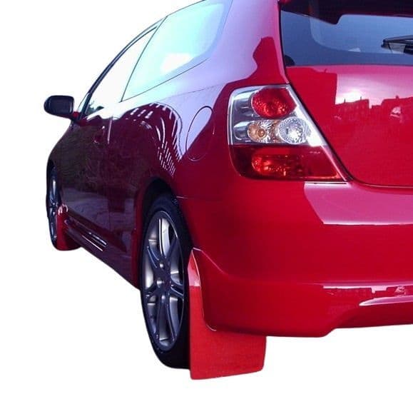 rallyflapZ Mud Flaps to fit Civic Type R ep3 01-07 - RED