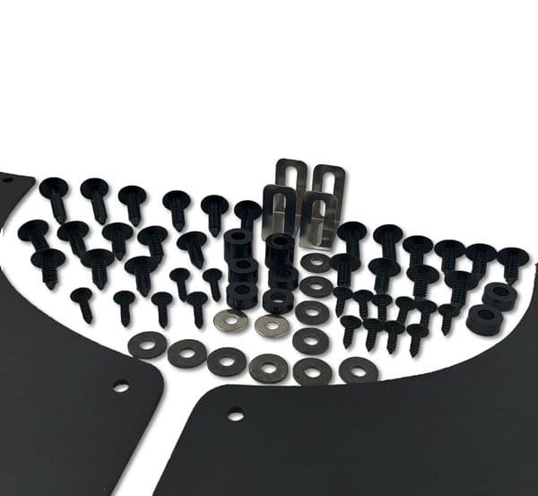 rallyflapZ | Mud Flaps to fit FIAT 500s 2014+ BLACK (All Options)