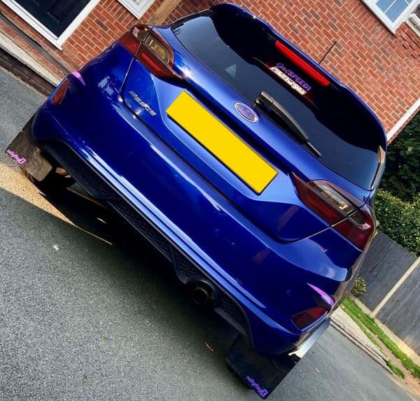 rallyflapZ | Mud Flaps to fit FIESTA Mk8 2018+ ST & ST Line-  BLACK