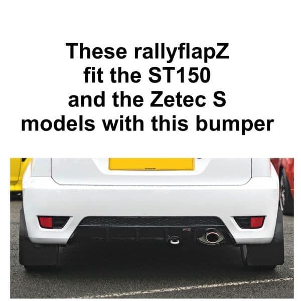 rallyflapZ | Mud Flaps to fit FIESTA ST150 02-08 Inc Zetec S - BLACK