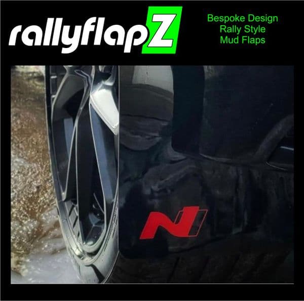 rallyflapZ | Mud Flaps to fit Kona N | N-Line (2017-23) 1st Gen  WHITE