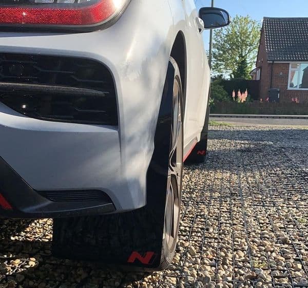 rallyflapZ | Mud Flaps to fit Kona N | N-Line (2017-23) 1st Gen  WHITE