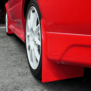 rallyflapZ | Mud Flaps to fit Lancer Evo 5 / 6 98-01 RED