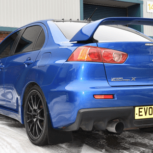 rallyflapZ | Mud Flaps to fit Mitsubishi Lancer Evo 10 / X 07-15  BLACK